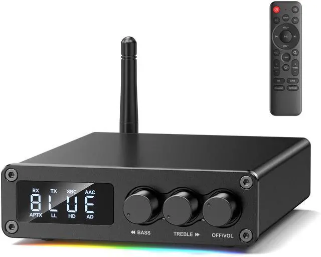 Main image of M12 Pro Pre Bluetooth 5.2 Transmitter Receiver for TV, Home Stereo, BT Headset, Low Latency HD Bluetooth Audio Decoder Adapter with Display, RCA, 3.5mm AUX, Coaxial, Optical Inputs/Outputs