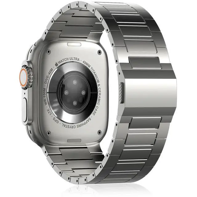 Alt view image 2 of 7 - Titanium Watch Band,Titanium Watch Strap with DLC Scratch Resistant,Fits Series 10 iWatch Wristband for 45 46 49mm of ULTRA 3 & Ultra 2/1,With Premium secure Titanium Watch clasp