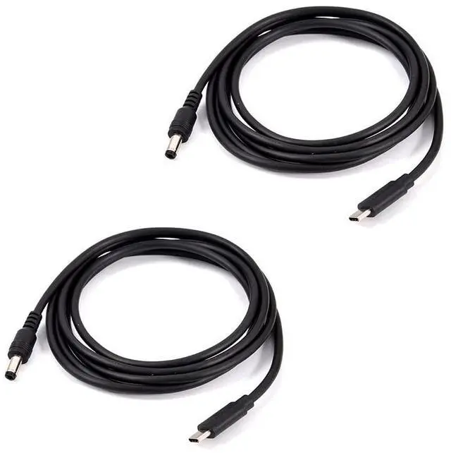 Main image of 2PCS 3.3ft PD 20V 3A Trigger USB Type C Male Input to DC 5.5 x 2.5mm Male Power Cable