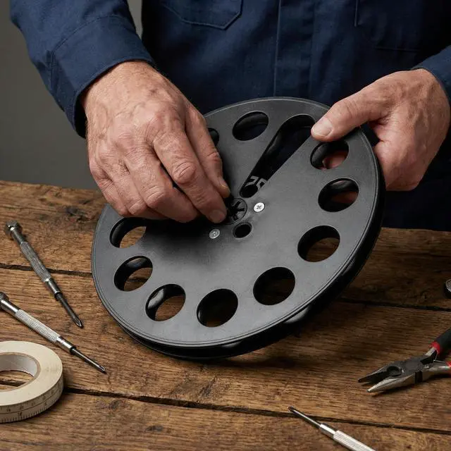 Alt view image 7 of 7 - 7 Inch Empty Takeup Reel, 1/4 Inch Reel-to-Reel Tape Reel, Black | Durable lightweight construction for tape winding and storage, compatible with most open reel recording systems