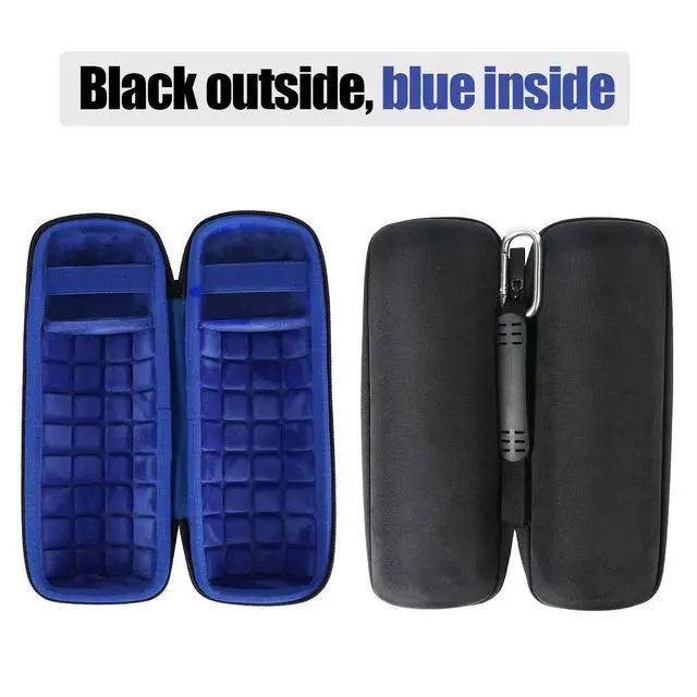 Alt view image 3 of 6 - Hard Case for Ultimate Ears UE Boom 4/3 Wireless Speaker,Black+Blue | Portable Travel Case Replacement, Protective Storage Bag with Handle, Shockproof EVA Shell and Soft Lining