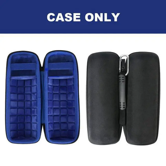 Alt view image 2 of 6 - Hard Case for Ultimate Ears UE Boom 4/3 Wireless Speaker,Black+Blue | Portable Travel Case Replacement, Protective Storage Bag with Handle, Shockproof EVA Shell and Soft Lining