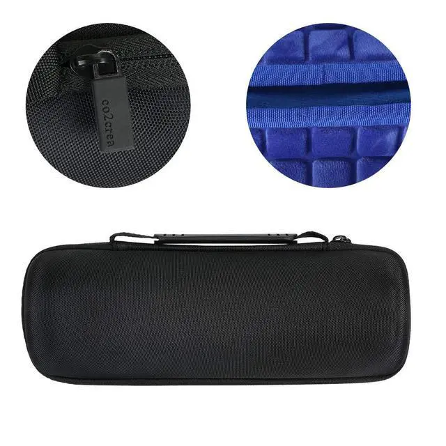 Alt view image 4 of 6 - Hard Case for Ultimate Ears UE Boom 4/3 Wireless Speaker,Black+Blue | Portable Travel Case Replacement, Protective Storage Bag with Handle, Shockproof EVA Shell and Soft Lining