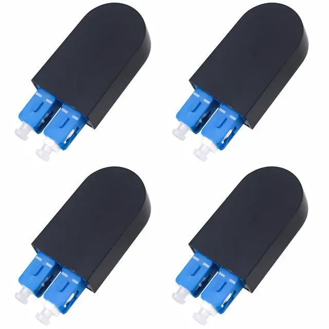 Main image of 4-Pack SC/UPC Fiber Optic Loopback Adapter Singlemode 9/125 Optical Cable Test Adapter Connector for Testing Applications