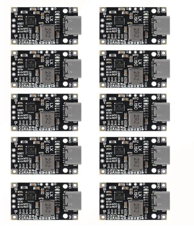 Main image of 10pcs Type-C USB 2S BMS 15W 8.4V 12.6V 1.5A Boost Power Supply Module Support Fast Charge with Indicator Lithium Battery Charging