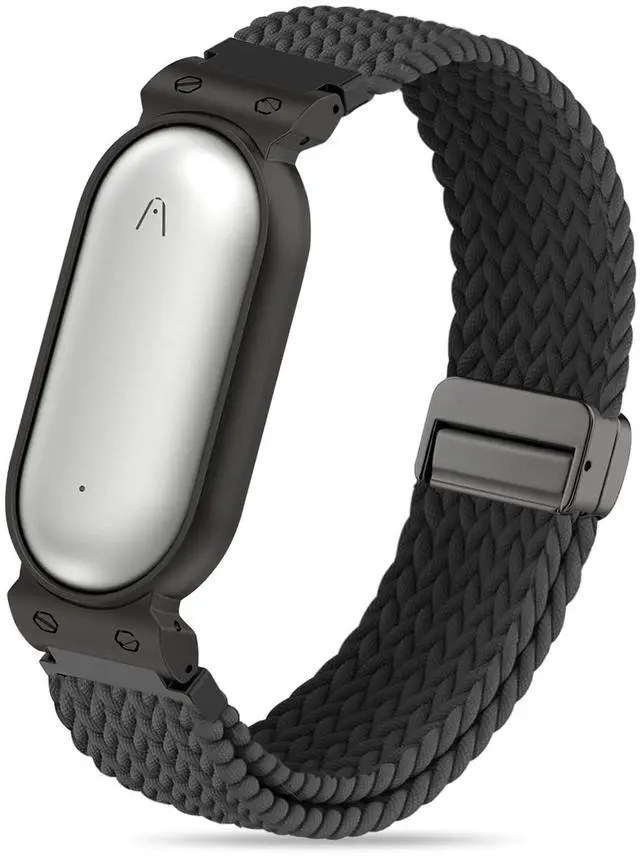Main image of Wristband Compatible with Plaud NotePin S/NotePin AI Voice Recorder,Metal Protective Case Soft Stretchy Breathable Nylon Magnetic Clasp Strap for Plaud NotePin Voice Recorder Accessory