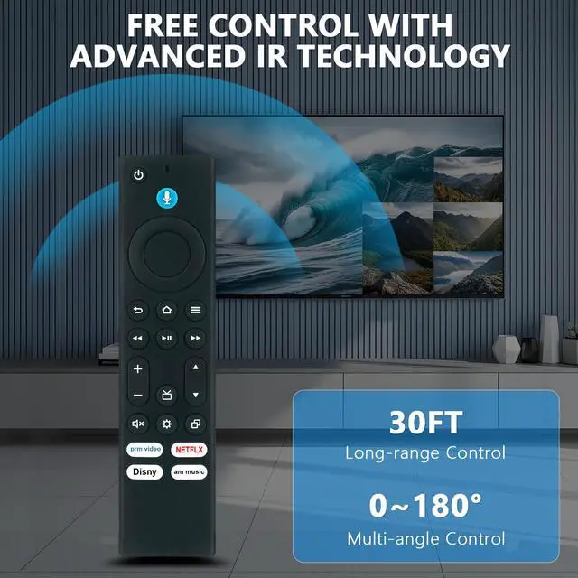 Alt view image 2 of 7 - New Replacement Voice Remote Control fit for Hisense Smart TV 43QD6QF | 50QD6QF 55QD6QF 65QD6QF 75QD6QF 85QD6QF 100QD6QF 55U65QF 65U65QF 85U65QF 75U65QF 100U65QF 43A4NF 40A4NF 32A4NF