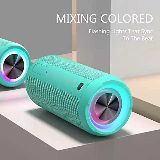 Alt view image 2 of 7 - X10 Portable Bluetooth Speaker Bundle (2-Pack) - IPX7 Waterproof, 24W Powerful Stereo Sound, 30H Playtime, Bluetooth 5.3 for Outdoor & Indoor Use (Black & Teal)