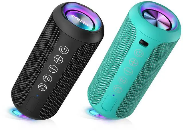 Main image of X10 Portable Bluetooth Speaker Bundle (2-Pack) - IPX7 Waterproof, 24W Powerful Stereo Sound, 30H Playtime, Bluetooth 5.3 for Outdoor & Indoor Use (Black & Teal)