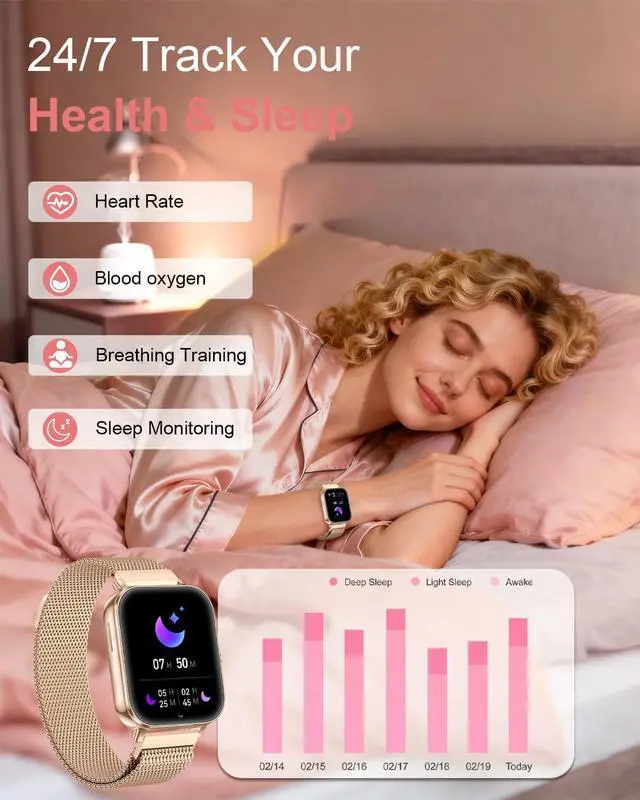 Alt view image 5 of 7 - Smart Watch for Women (Answer/Make Call),1.85" Touchscreen Smartwatch with 120+ Sports Modes Sleep & Heart Rate Monitor Pedometer, Activity Fitness Watch for Android iPhone, 30 Days+ Battery Life