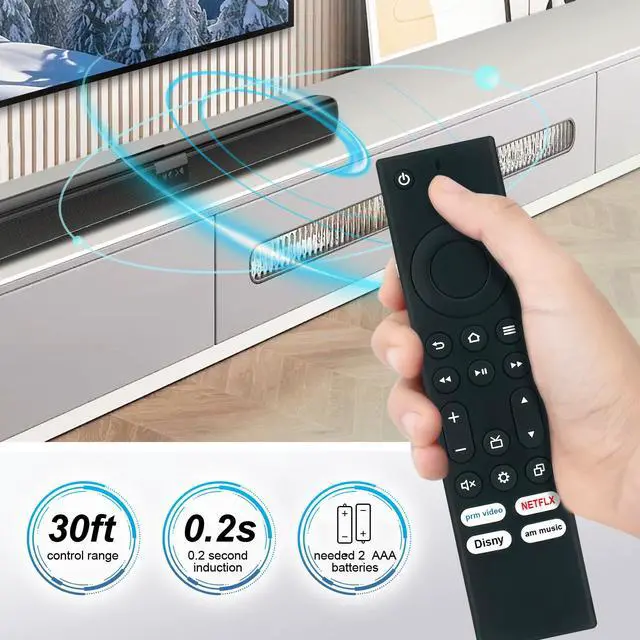 Alt view image 4 of 7 - New Replacement Voice Remote Control fit for Hisense Smart TV 43QD6QF | 50QD6QF 55QD6QF 65QD6QF 75QD6QF 85QD6QF 100QD6QF 55U65QF 65U65QF 85U65QF 75U65QF 100U65QF 43A4NF 40A4NF 32A4NF