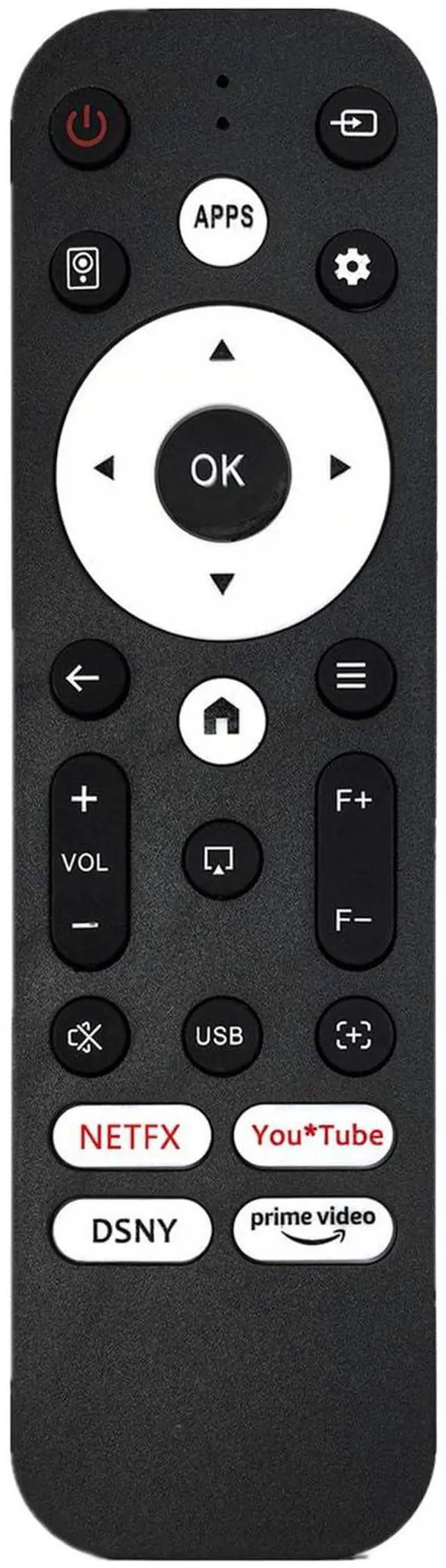 Main image of Replacement Remote Control for VOPLLS Q5,VISSPL H86,Futuzen P30 Projectors