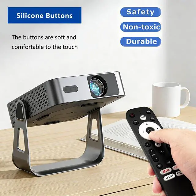 Alt view image 5 of 6 - Replacement Remote Control for VOPLLS Q5,VISSPL H86,Futuzen P30 Projectors
