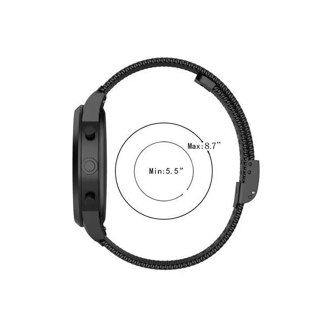 Alt view image 5 of 6 - Compatible with ALPHAGEAR Smartwatch Band, Stainless Steel Metal Mesh Bracelet for ALPHAGEAR Bravo II, Bravo XL, Raptor, Commander, Juliet