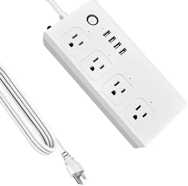 Main image of ZigBee Power Strips, Voice/APP/Timer, 4 Individually Controlled Outlets, Compatible with Alexa Google Home, Need ZigBee Gateway Hub