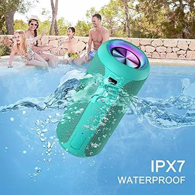 Alt view image 7 of 7 - X10 Portable Bluetooth Speaker Bundle (2-Pack) - IPX7 Waterproof, 24W Powerful Stereo Sound, 30H Playtime, Bluetooth 5.3 for Outdoor & Indoor Use (Black & Teal)