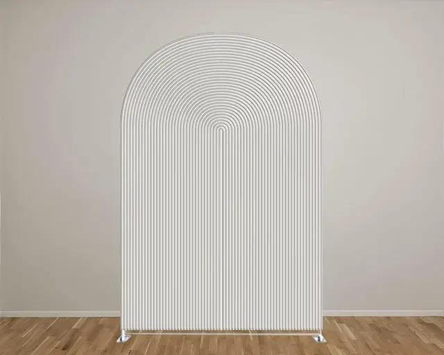 Alt view image 2 of 6 - White Ripples Arch Stretchy Fabric Covers for Parties Double-Sided Arched Stand Wall Backdrop Covers Baby Bridal Shower Birthday Wedding Tablecloth Decorations