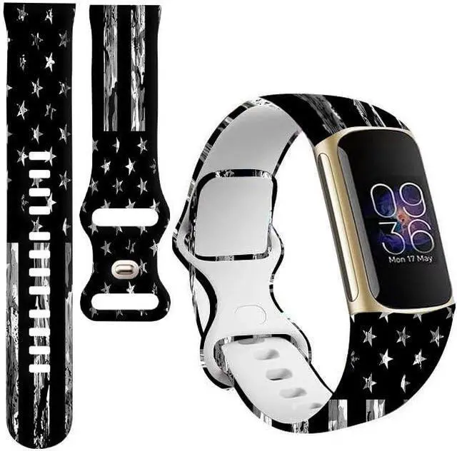 Main image of Sport Bands Compatible with Charge 6 /Charge 5 for Women Men,Soft Waterproof Replacement Straps Wristbands for Charge Advanced Fitness Tracker-6