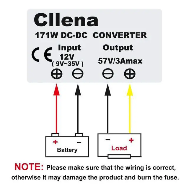 Alt view image 7 of 7 - DC12V(9V-35V) Step Up to 57V 3A 171W Booster Converter Power Supply Voltage Transformer for Starlink GEN 3 Router
