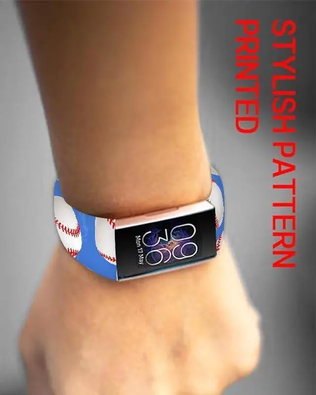 Alt view image 5 of 6 - Sport Bands Compatible with Charge 6 /Charge 5 for Women Men,Soft Waterproof Replacement Straps Wristbands for Charge Advanced Fitness Tracker-6