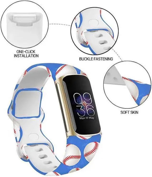 Alt view image 2 of 6 - Sport Bands Compatible with Charge 6 /Charge 5 for Women Men,Soft Waterproof Replacement Straps Wristbands for Charge Advanced Fitness Tracker-6