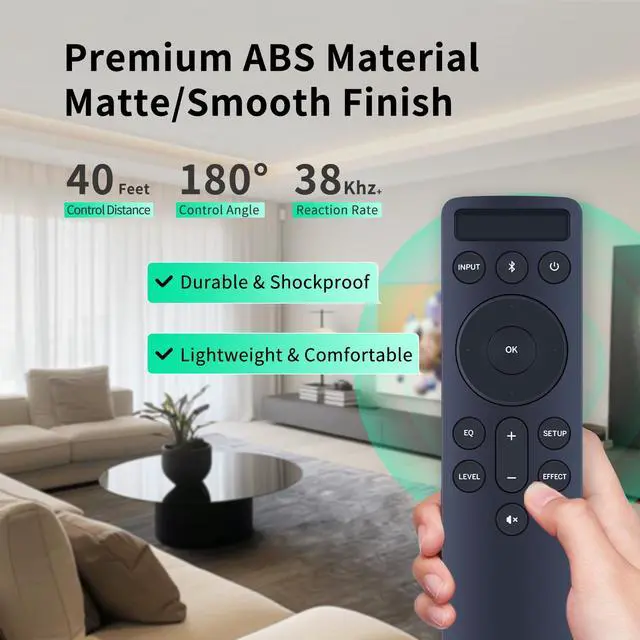 Alt view image 5 of 7 - New Replacement for VIZIO Backlit 5.1 Display Sound Bar Remote, Compatible with Vizio D51 D51-H V51-H6 M51A-H6 and Other Soundbar Models
