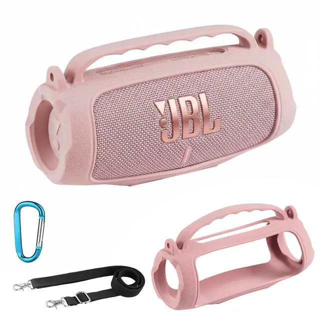 Main image of Silicone Case Compatible with JBL Charge 5 Portable Waterproof Bluetooth Speaker (Pink)
