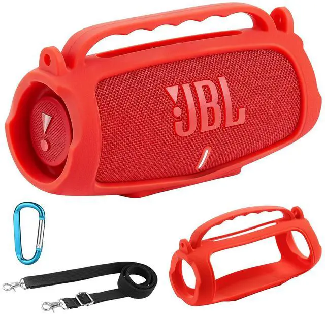 Main image of Silicone Case Compatible with JBL Charge 5 Portable Waterproof Bluetooth Speaker (Red)