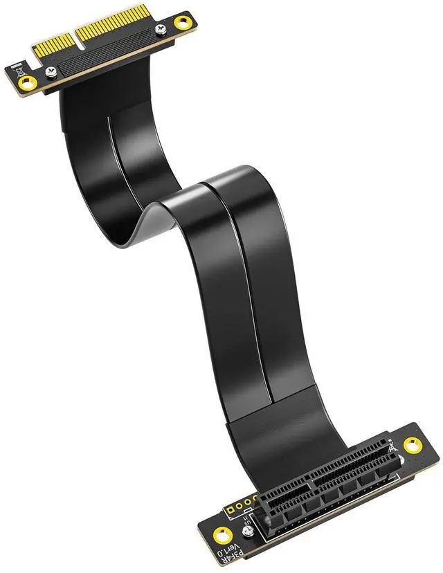 Main image of PCIe 3.0 X4 Extension Cable - Dual 90° Right Angle, Male to Female for GPU/SSD/Server, Model P322MF5520, 20cm/0.66ft