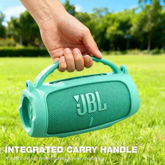 Alt view image 6 of 7 - Silicone Case Compatible with JBL Charge 5 Portable Waterproof Bluetooth Speaker (Mint Green)