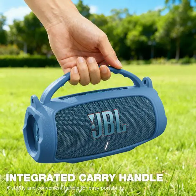 Alt view image 6 of 7 - Silicone Case Compatible with JBL Charge 5 Portable Waterproof Bluetooth Speaker (Blue)
