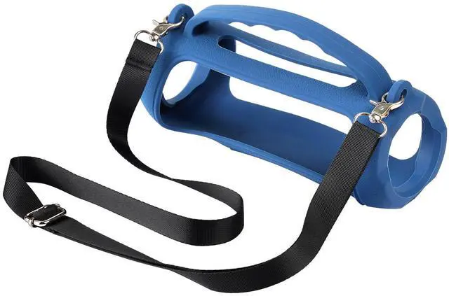 Alt view image 7 of 7 - Silicone Case Compatible with JBL Charge 5 Portable Waterproof Bluetooth Speaker (Blue)