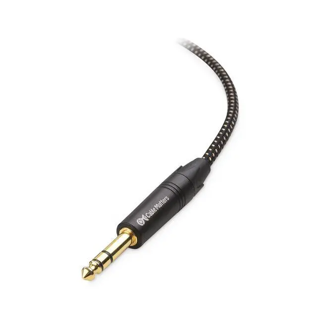 Alt view image 4 of 6 - 6.35mm to 3.5mm Headphone Adapter Cable, 10ft | 1/4 Male to 1/8 Female, 3.5mm to 1/4 Adapter, Amp to Headphone Converter, Black
