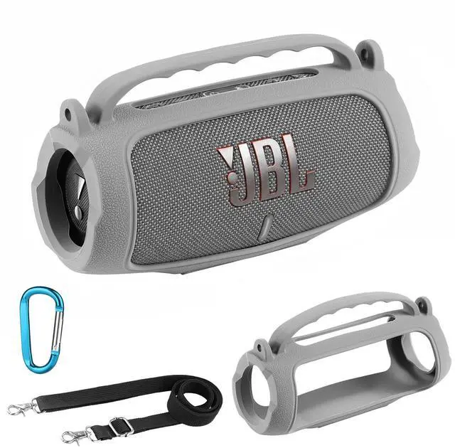 Main image of Silicone Case Compatible with JBL Charge 5 Portable Waterproof Bluetooth Speaker (Gray)