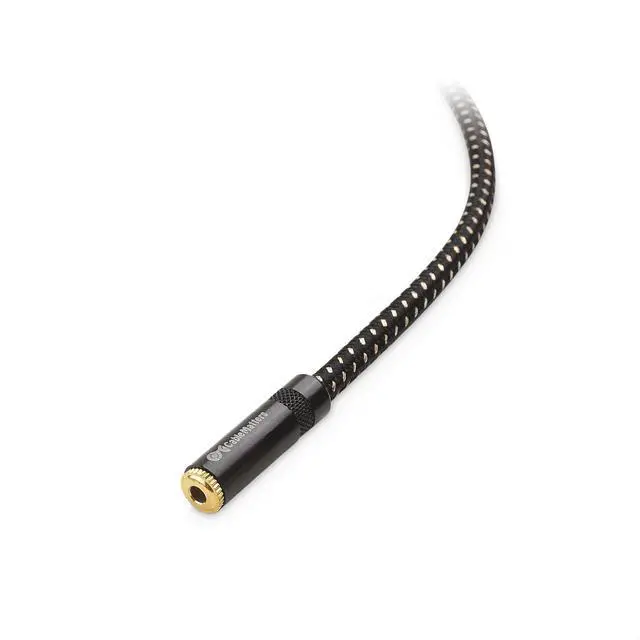 Alt view image 5 of 6 - 6.35mm to 3.5mm Headphone Adapter Cable, 10ft | 1/4 Male to 1/8 Female, 3.5mm to 1/4 Adapter, Amp to Headphone Converter, Black