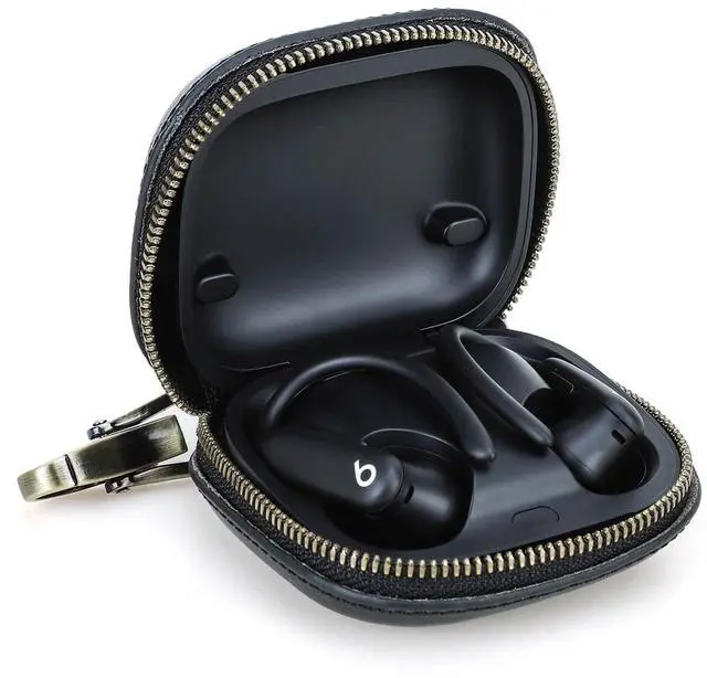 Main image of Leather Case Replacement for Beats Powerbeats Pro 2 2025,Vegetable-Tanned Cowhide Leather Portable Travel Headphone Case Compatible with Powerbeats Pro 2 Charging(Black)