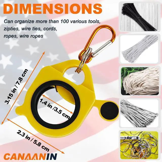 Alt view image 7 of 7 - Zip Tie Holder Cable Tie Holder for Tool Belt Color-Coded | Snap-back works gloves, Color codes sort height, Clip stops ladder drops, Reusable resists weather, Rust-proof outdoor use