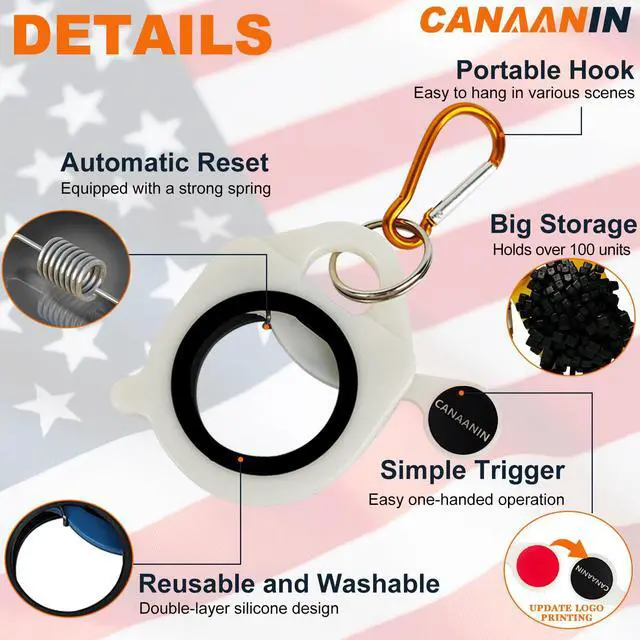 Alt view image 4 of 7 - Zip Tie Holder Cable Tie Holder for Tool Belt Color-Coded | Snap-back works gloves, Color codes sort height, Clip stops ladder drops, Reusable resists weather, Rust-proof outdoor use
