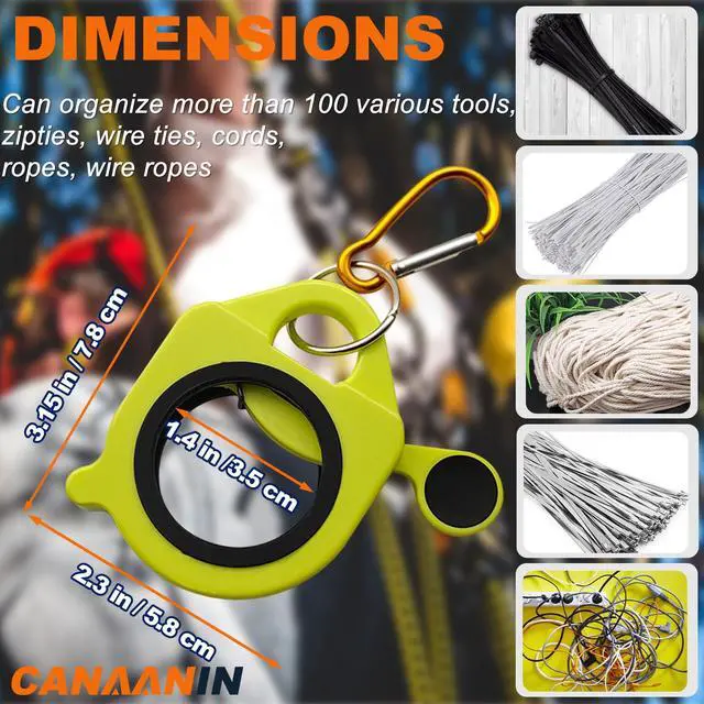 Alt view image 6 of 7 - Zip Tie Holder Cable Tie Holder for Tool Belt Color-Coded | Snap-back works gloves, Color codes sort height, Clip stops ladder drops, Reusable resists weather, Rust-proof outdoor use