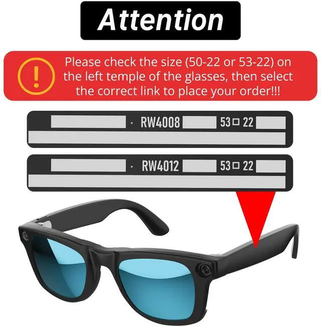 Alt view image 2 of 6 - Polarized Clip-on for Ray-Ban Meta Wayfarer Gen 2/1 Large 53-22 (Blue) | Matte Black Frame Discoloration Clip-on for Meta Wayfarer RW4008/4012 Large 53-22, Protect Your Eyes, Cool & Fashion
