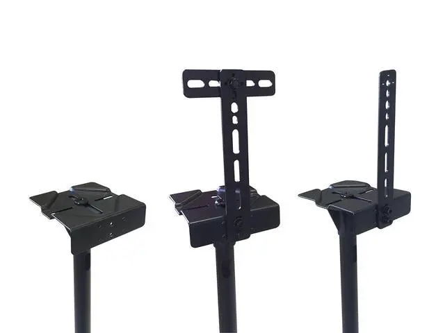 Alt view image 4 of 7 - One Pair Height Adjustable Speaker Stands Mount Floor Stands Surround Sound Satellite Small Bookshelf Speakers Stand MS08B DA8