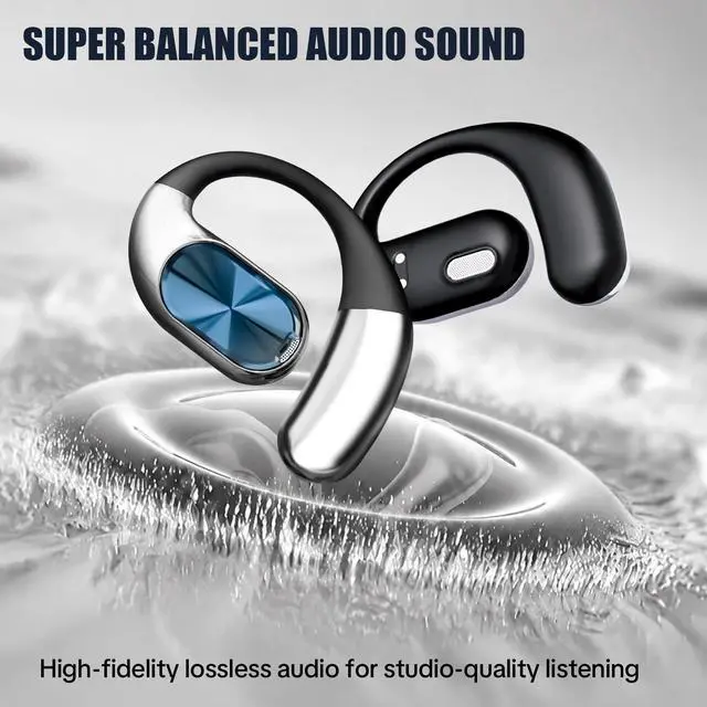 Alt view image 3 of 7 - Open Ear Headphones,Bluetooth 6.0 Open Ear Earbuds IPX5 Waterproof | Clear Sound Quality,with 360°Rotating Fidget Case,Ergonomic Design,Running Headphones Made for Every Sports & Fitness Session