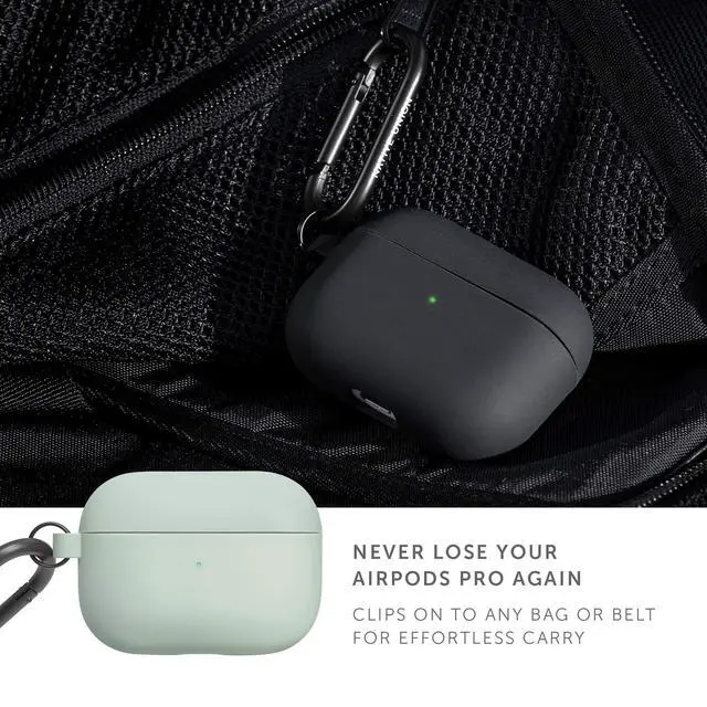 Alt view image 6 of 6 - Roam Case for AirPods Pro Silky & Matte Liquid Silicone Case - Compatible with AirPods Pro, Airpods Pro 2 (Sage)