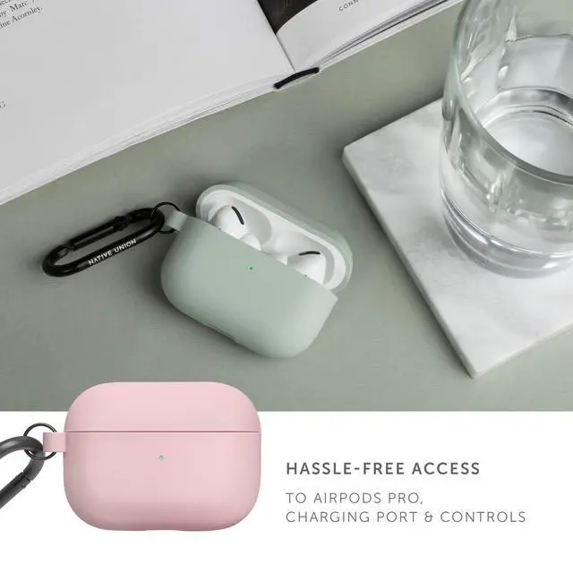 Alt view image 4 of 6 - Roam Case for AirPods Pro Silky & Matte Liquid Silicone Case - Compatible with AirPods Pro, Airpods Pro 2 (Rose)