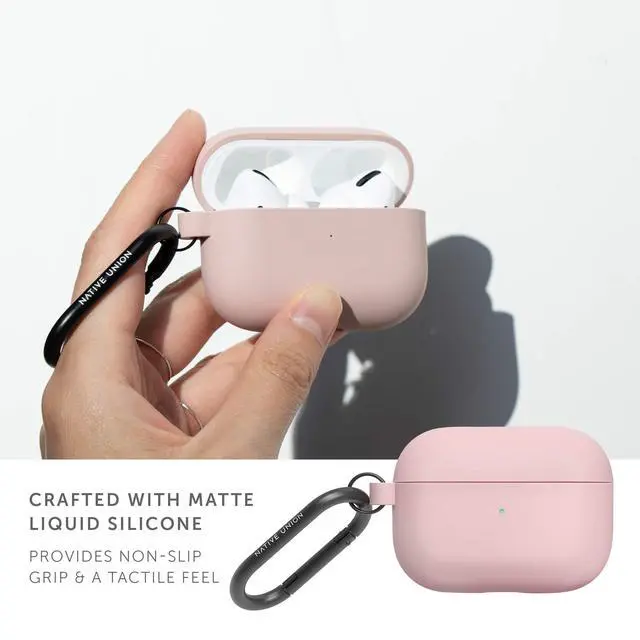 Alt view image 5 of 6 - Roam Case for AirPods Pro Silky & Matte Liquid Silicone Case - Compatible with AirPods Pro, Airpods Pro 2 (Rose)