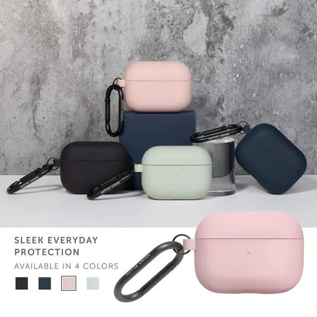 Alt view image 6 of 6 - Roam Case for AirPods Pro Silky & Matte Liquid Silicone Case - Compatible with AirPods Pro, Airpods Pro 2 (Rose)