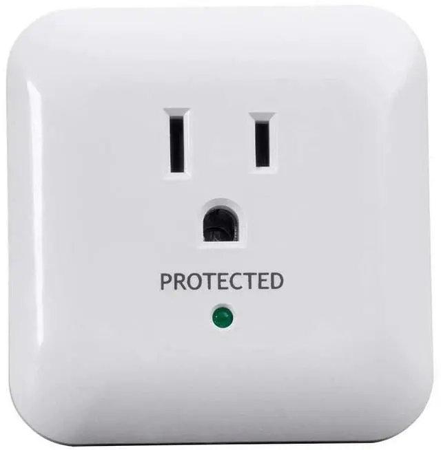 Alt view image 4 of 6 - Power & Surge - White | 1 Outlet Surge Protector with End of Service Alarm, 900 Joules 15A / 125V / 1875W, 10dB to 60dB