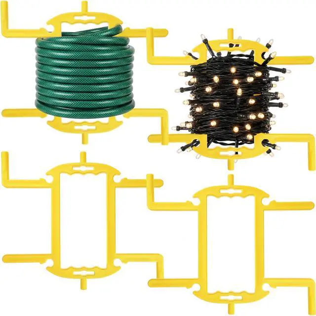 Main image of 4 Pack Extension Cord Reel Organizer 100 ft - Heavy Duty ABS Cable Storage Reel with Handle, H-shape Cord Winder for Power Cords Garden Hoses Ropes - Portable Hose Organizer for Garage