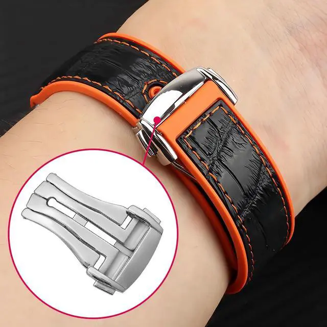 Alt view image 3 of 4 - Buckle Strap Band Clasp Replacement For Omega Seamaster Planet Ocean | Deployment,Shiny