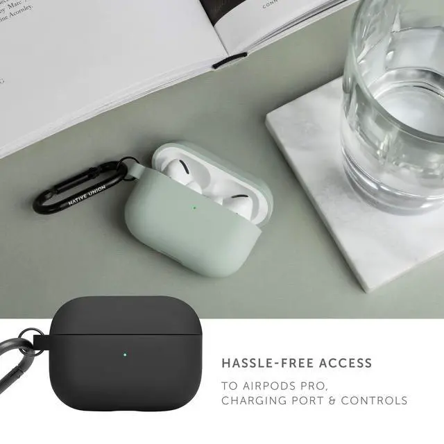Alt view image 4 of 6 - Roam Case for AirPods Pro Silky & Matte Liquid Silicone Case - Compatible with AirPods Pro, Airpods Pro 2 (Black)